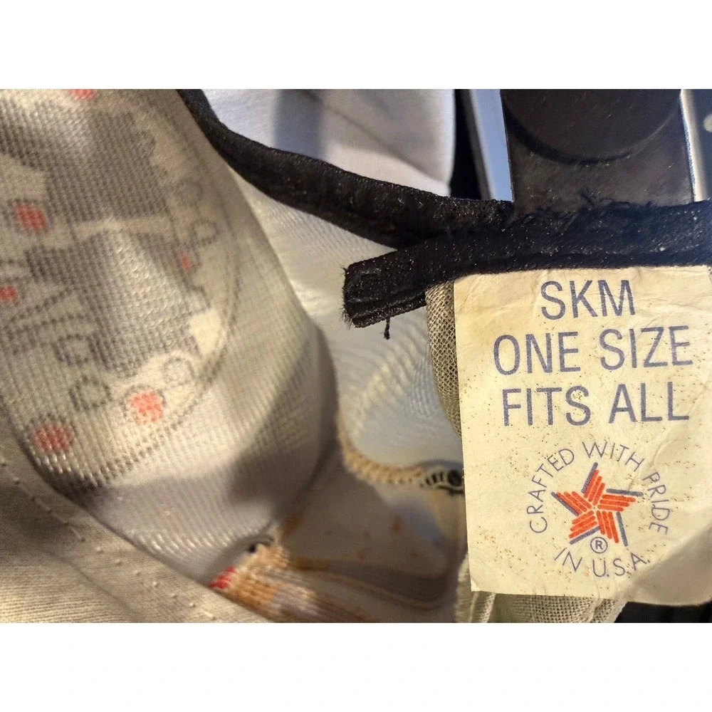 Vtg Genetic Improvement Services 3 Striped Trucker Hat Cap Snapback‎ Made in USA
